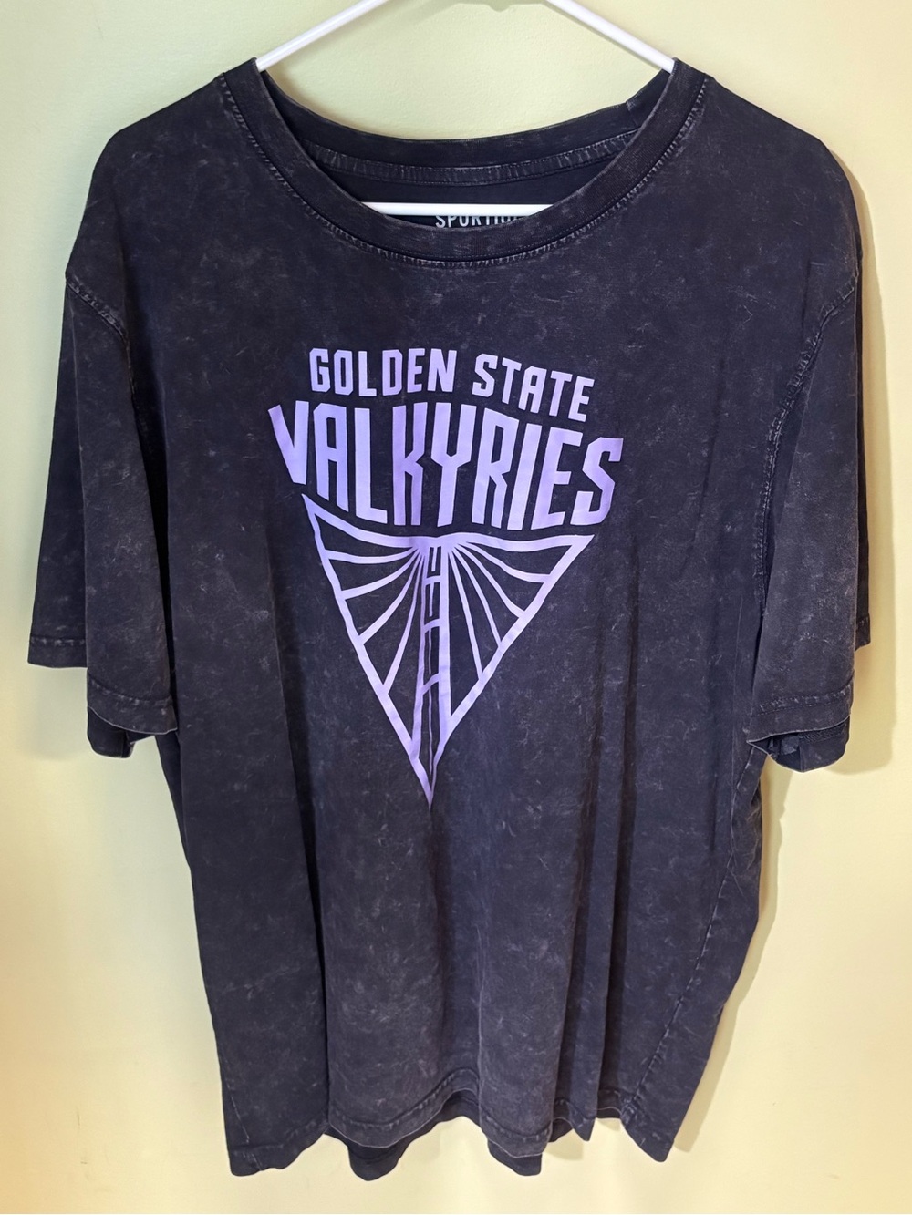 Golden State Valkyries Graphic Tee - Purple on Washed Black